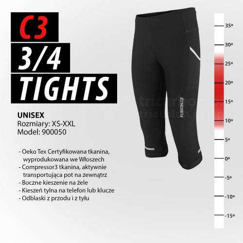 Go to product Fusion C3 3/4 Tights - spodnie do biegania unisex
