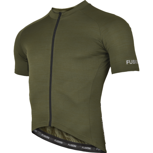 Fusion C3 Cycling Jersey Greenmelange - Koszulka kolarska z krótkim rękawem zielona