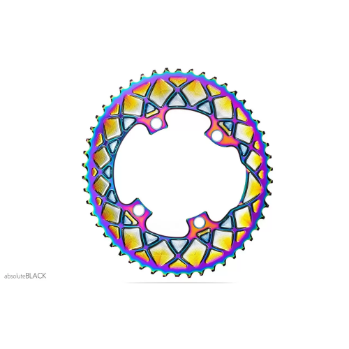 Zębatka absoluteBLACK Oval Premium Line R9100, R8000 110mm zewnętrzna PVD Rainbow