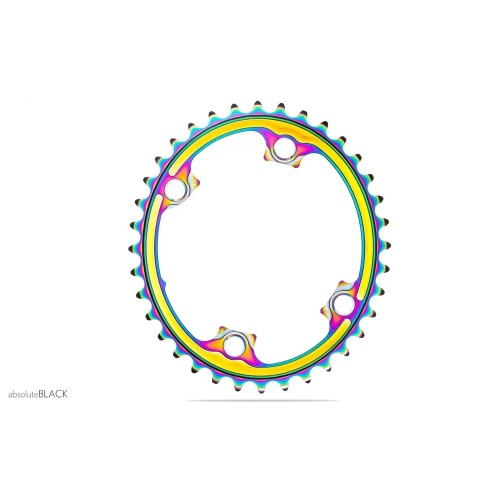 Go to product Chainring absoluteBLACK Oval Premium Line R9100, R8000 110mm inner PVD Rainbow