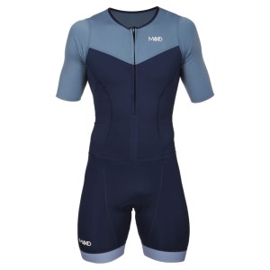 Mako Steel Blue Navy Set-in strój startowy triathlon rękawki