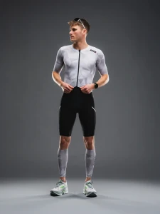 Fusion Tempo! Two Suit - strój triathlonowy unisex white-grey