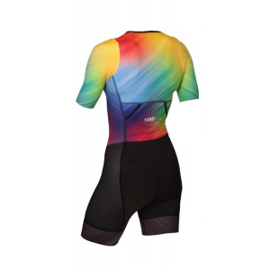 Mako Fade Out Rainbow Pro strój startowy damski triathlon rękawki