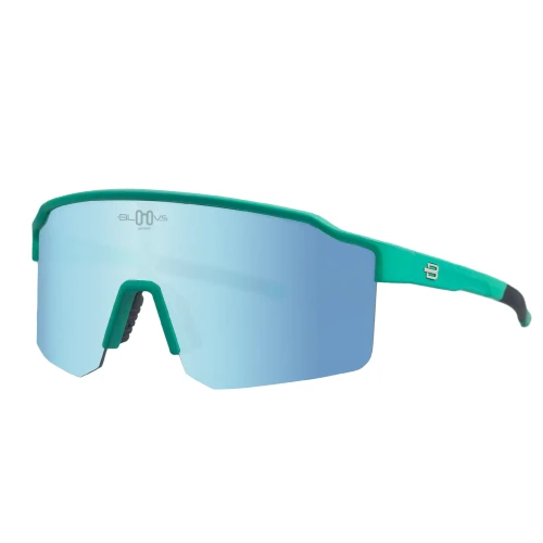 Przejdź do produktu Okulary sportowe Bloovs zielone Taroko błękitne lustra