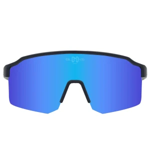 Okulary sportowe Bloovs czarne Taroko niebieskie lustra