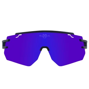 Okulary sportowe Bloovs czarne Galibier niebieskie lustra
