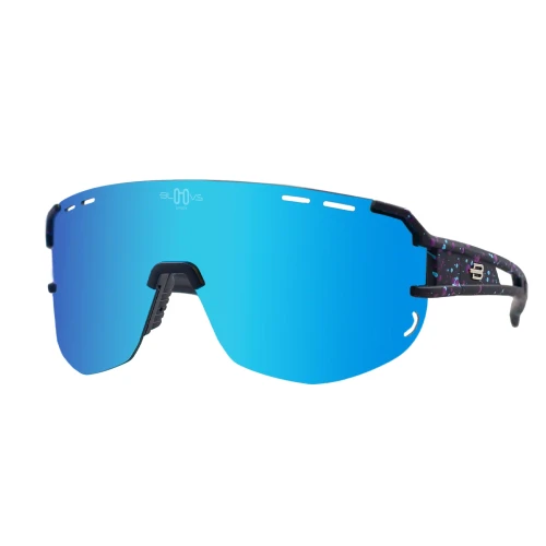 Go to product Okulary sportowe Bloovs czarne Drop Iten niebieskie lustra