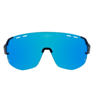 Okulary sportowe Bloovs czarne Drop Iten niebieskie lustra