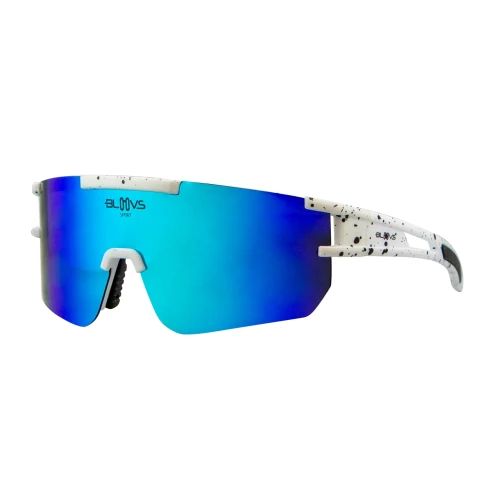 Go to product Okulary sportowe Bloovs biale Drop Zoncolan niebieskie lustra